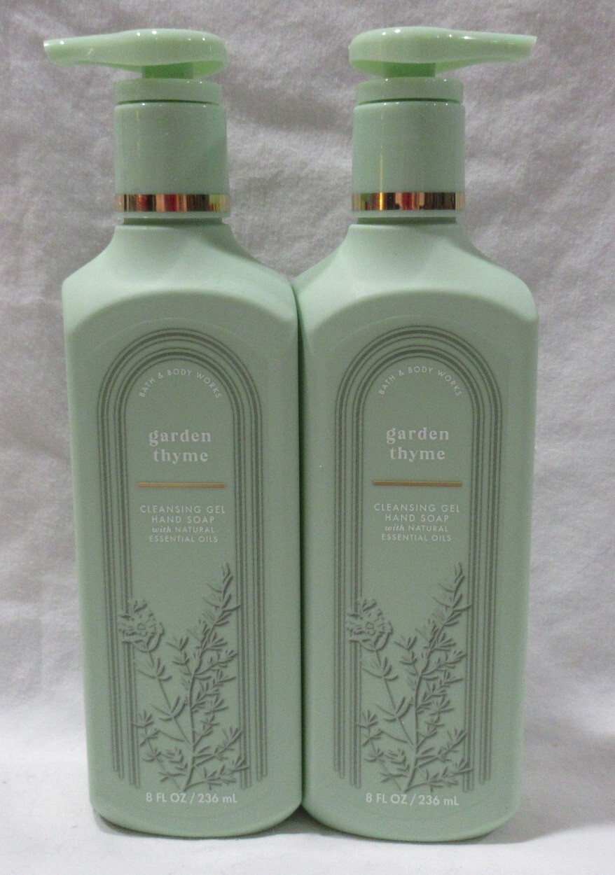 Bath & Body Works Cleansing Gel Hand Soap Lot Set of 2 GARDEN THYME