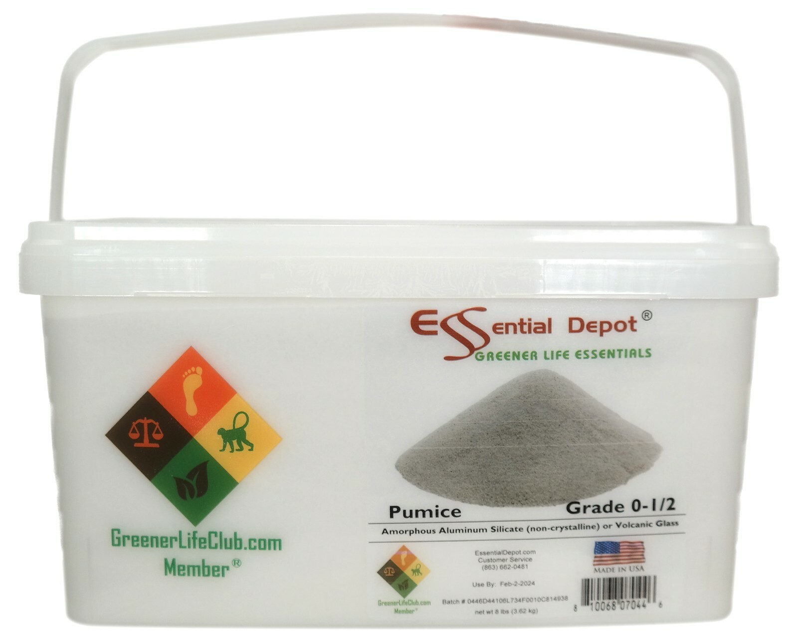 PUMICE – Grade: 0 – 1/2 – 8 LBS – Greener Life Club Box