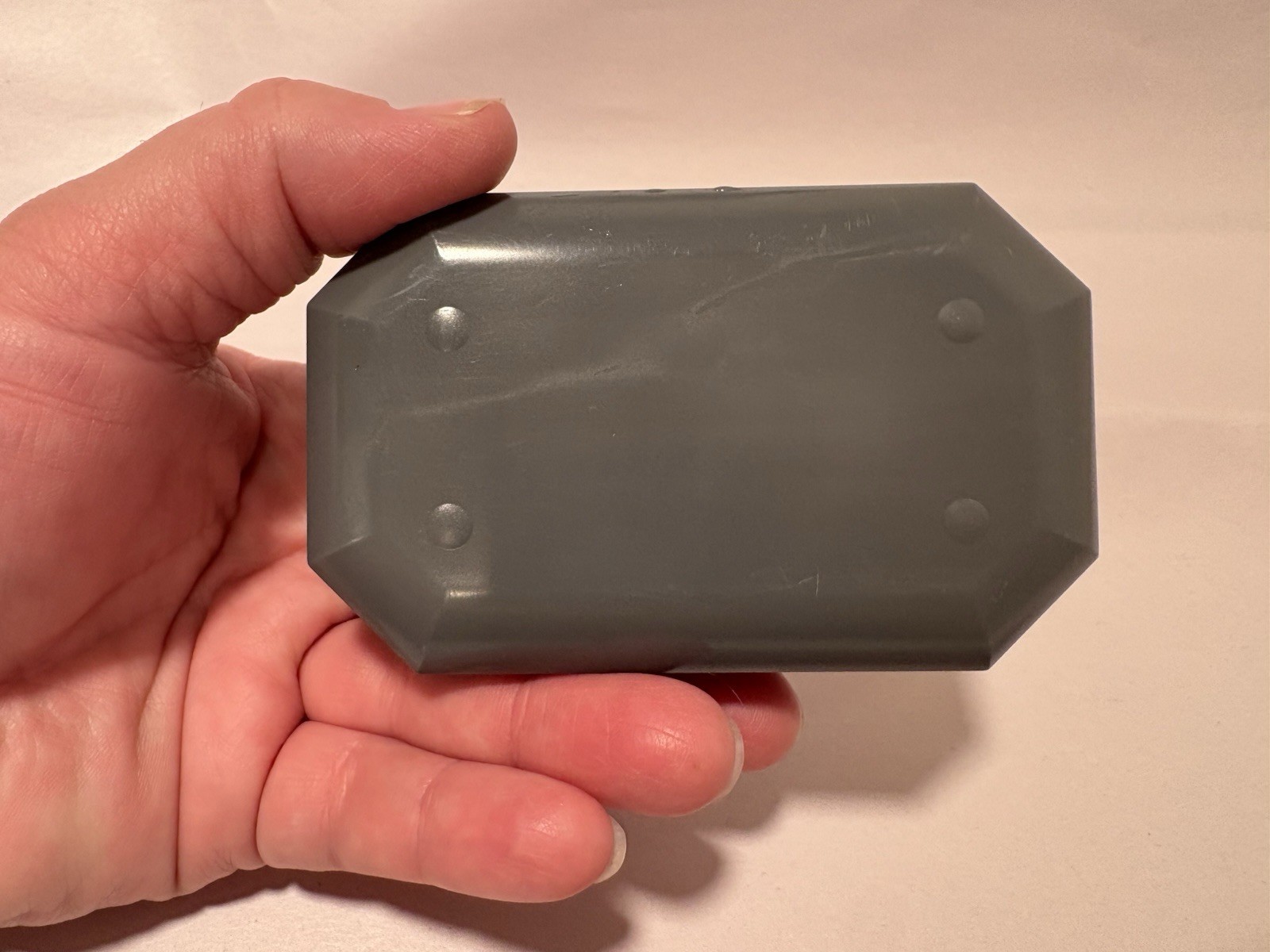New Vintage RK Soap Bar Acid Balanced Mens Bar Green Gray Plastic Travel Dish