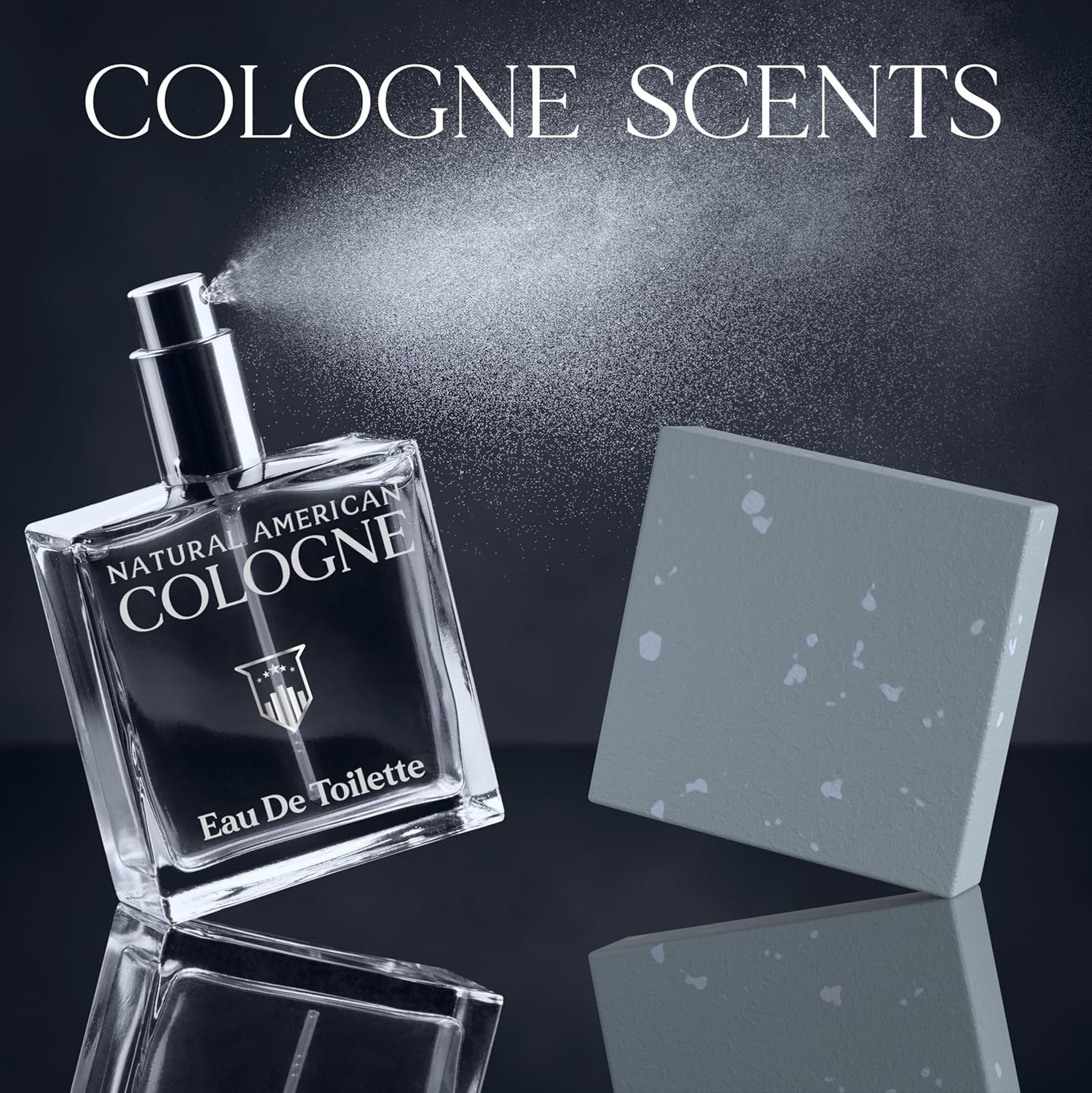 Men’s Cologne Collection Bar Soap – & Chemical-Free, Handmade, 6 x 5 oz