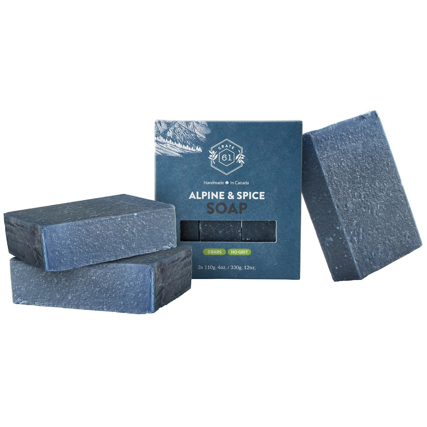 Crate 61 Alpine & Spice Handmade Cold Process Natural Soap 3-Pack