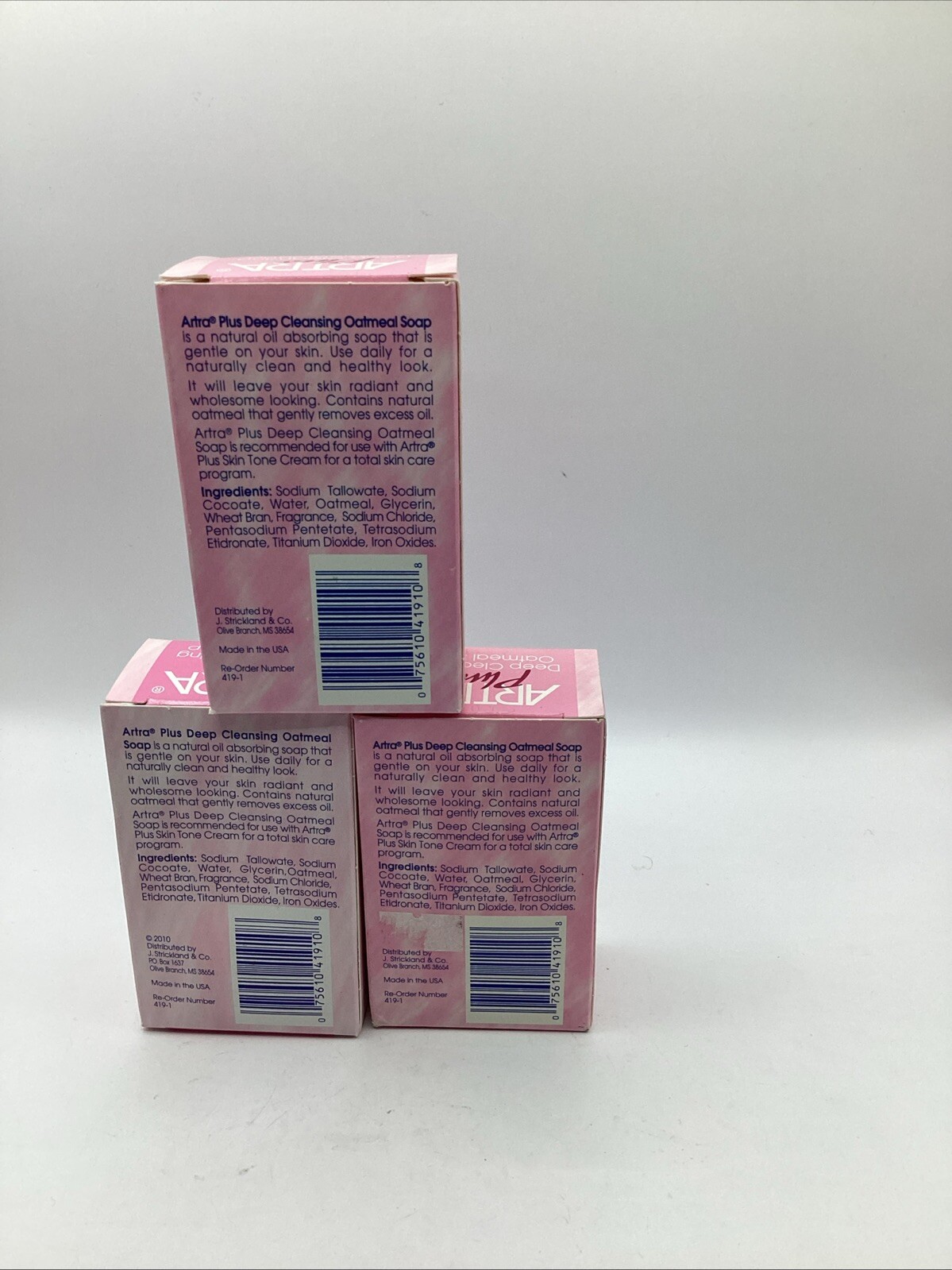 Lot of 3 Artra Plus Deep Cleansing Oatmeal Soap 3.6 oz each NEW