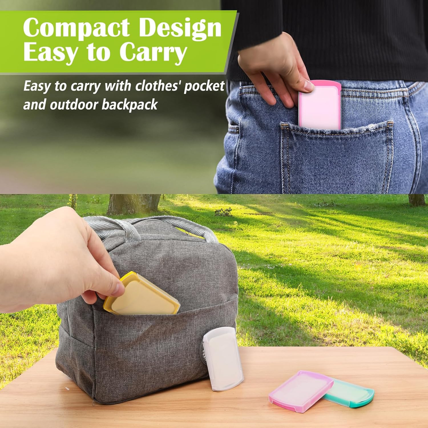 2 Boxs (100 Sheets) Hand Washing Soap Sheets for Outdoor Travel,Portable Camping
