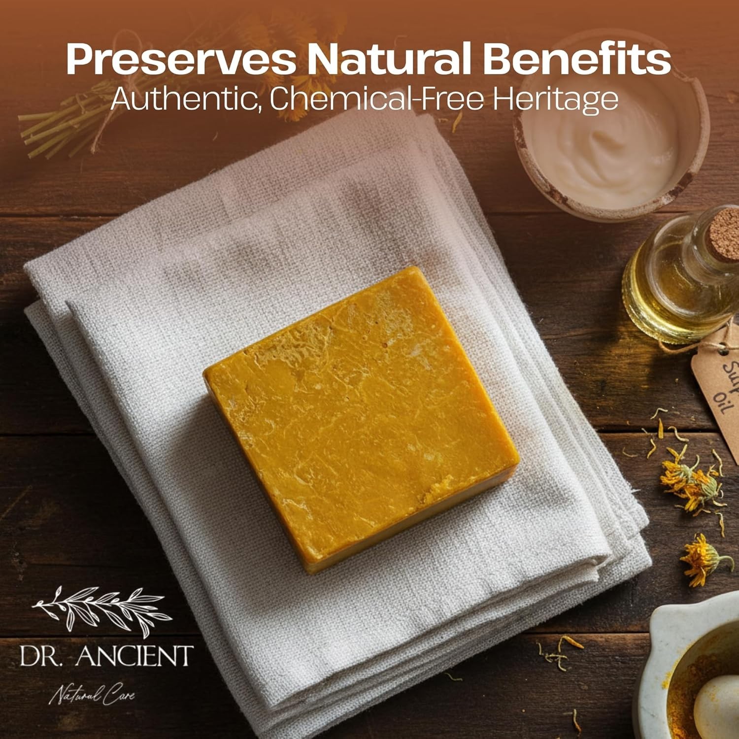 Chemical-Free Organic Sulfur Soap Bar – Perfect for Oily Skin & Acne Treatment