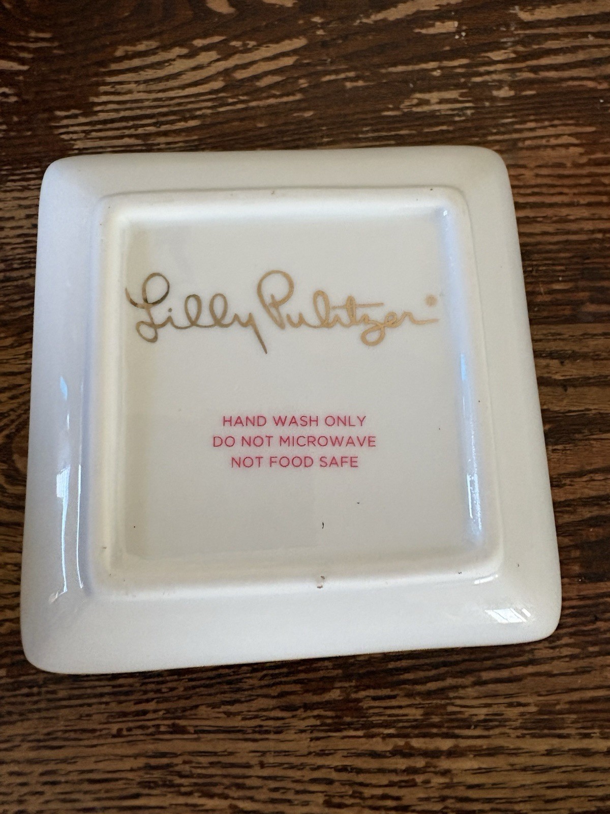 NEW LILLY PULITZER Soap & Tray Set Ft. in Beach Loot Pink Blue Trinket Tray 4×4”