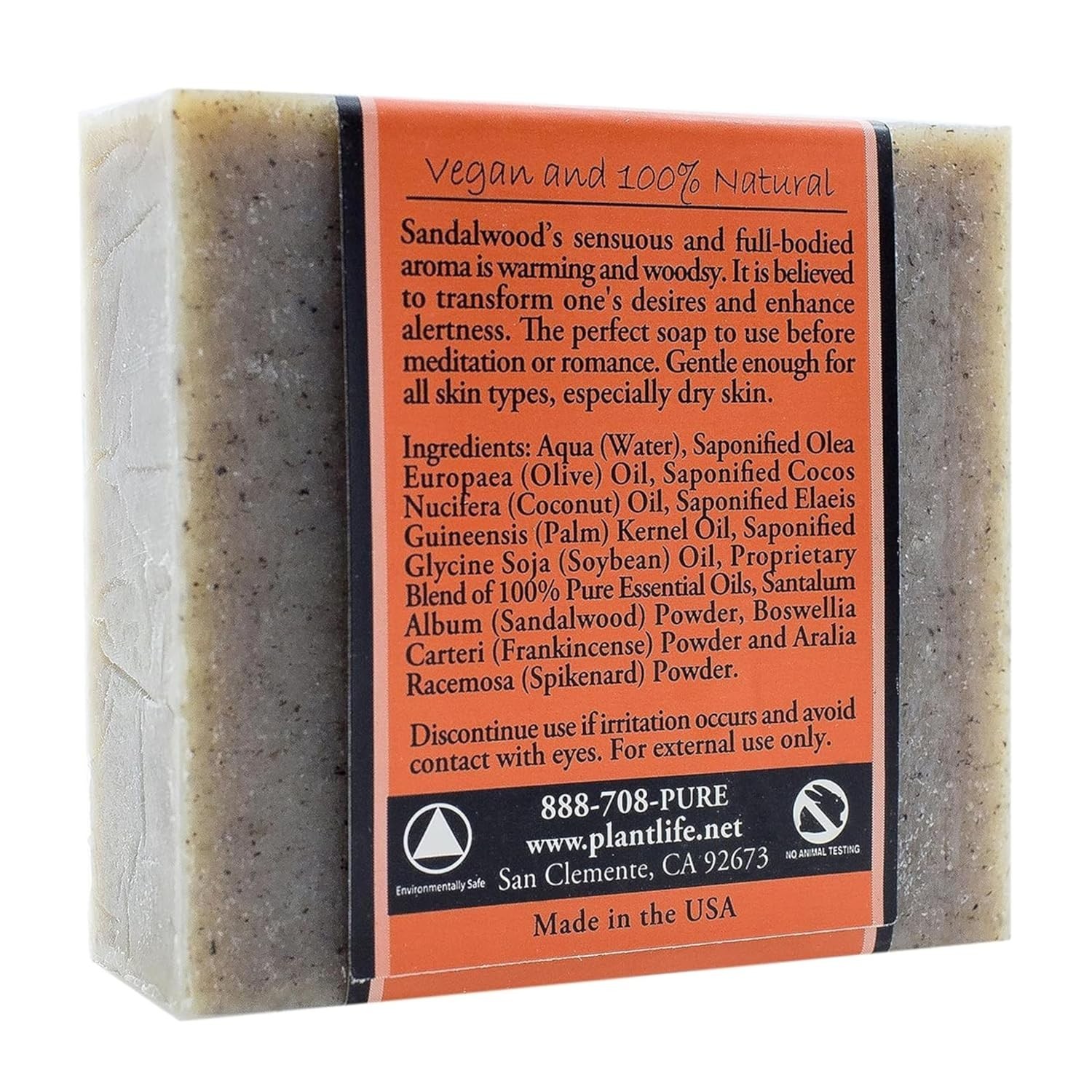 Organic Sandalwood Bar Soap – Chemical-Free & Gentle on All Skin Types
