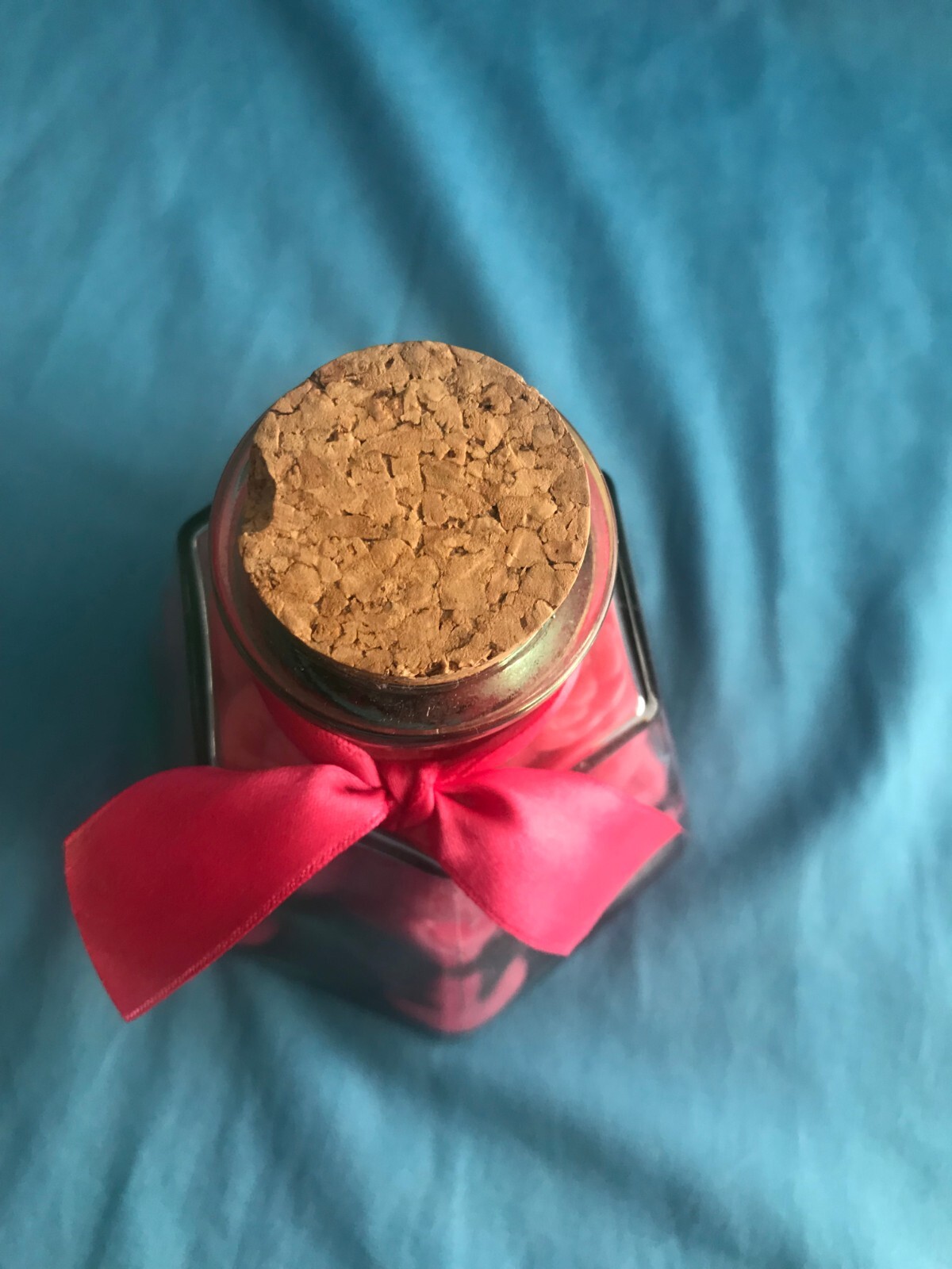 New Vintage Ben Rickert Mini Pink Rose Hand / Bath Soaps in Hexagon Glass Jar
