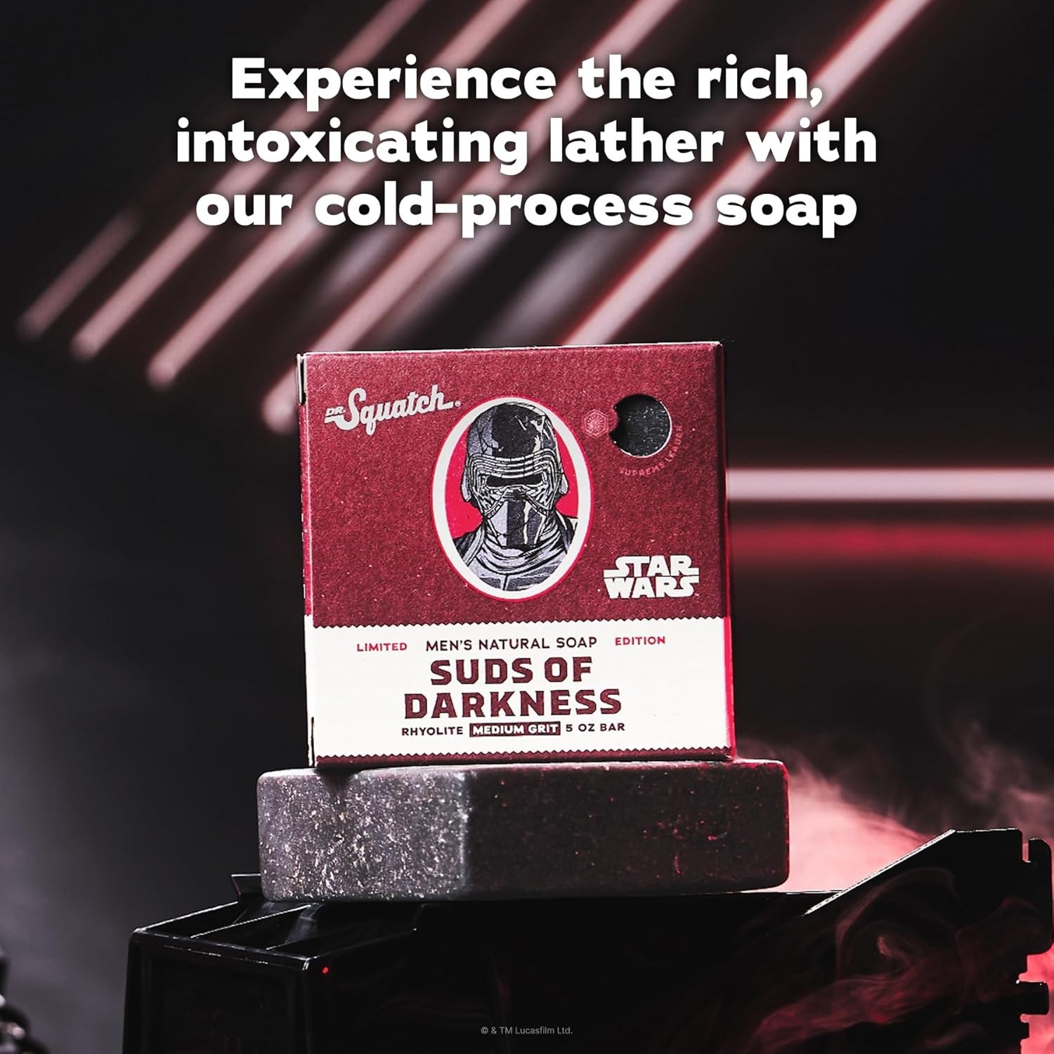 3Pk Dr Squatch Suds of Darkness Star Wars Natural Soap Bars 5 Oz