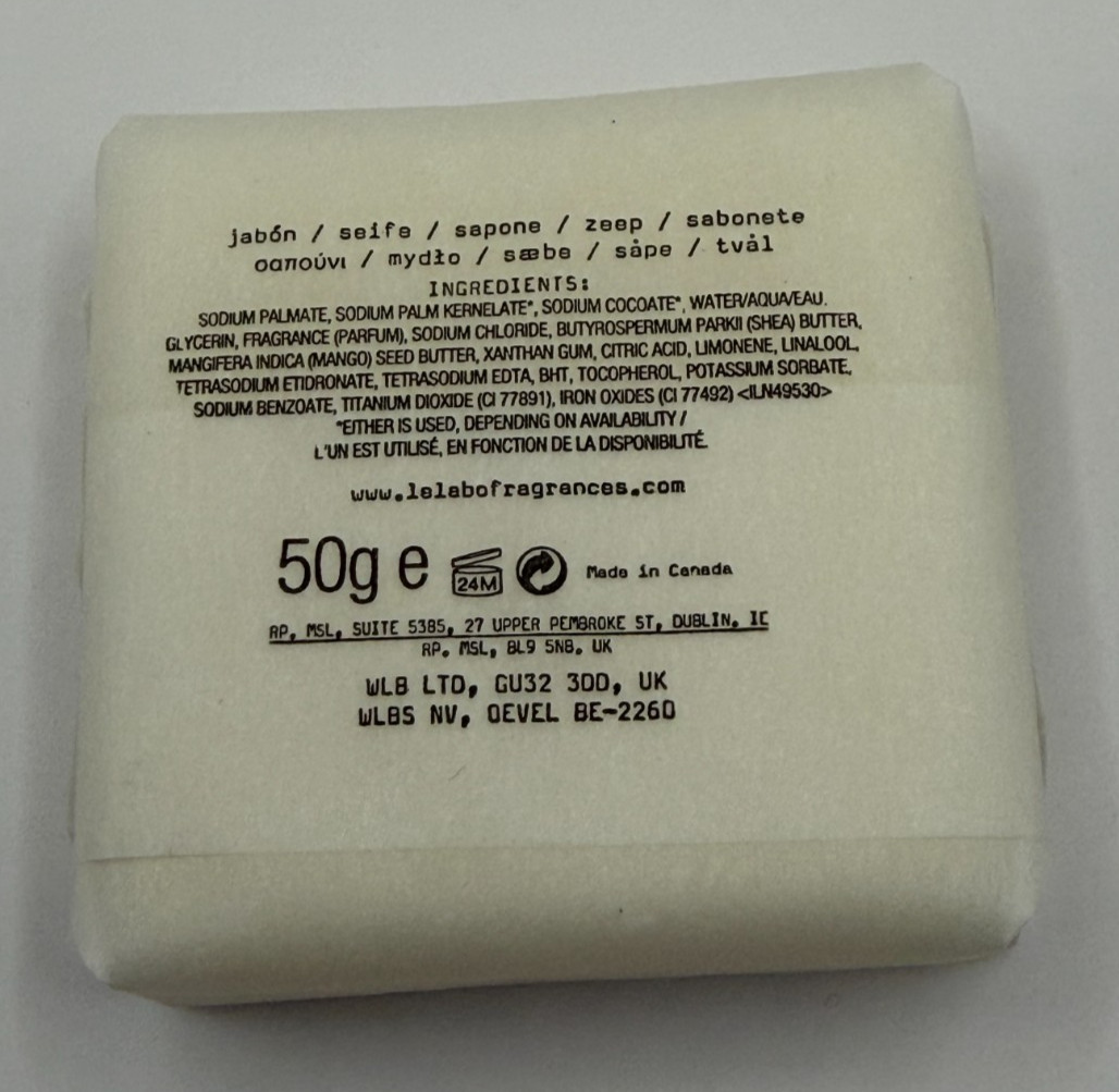 4 PACK Le Labo BERGAMOTE 22 Body Bar Soap Jumbo 3 oz Each NEW 12 oz Total
