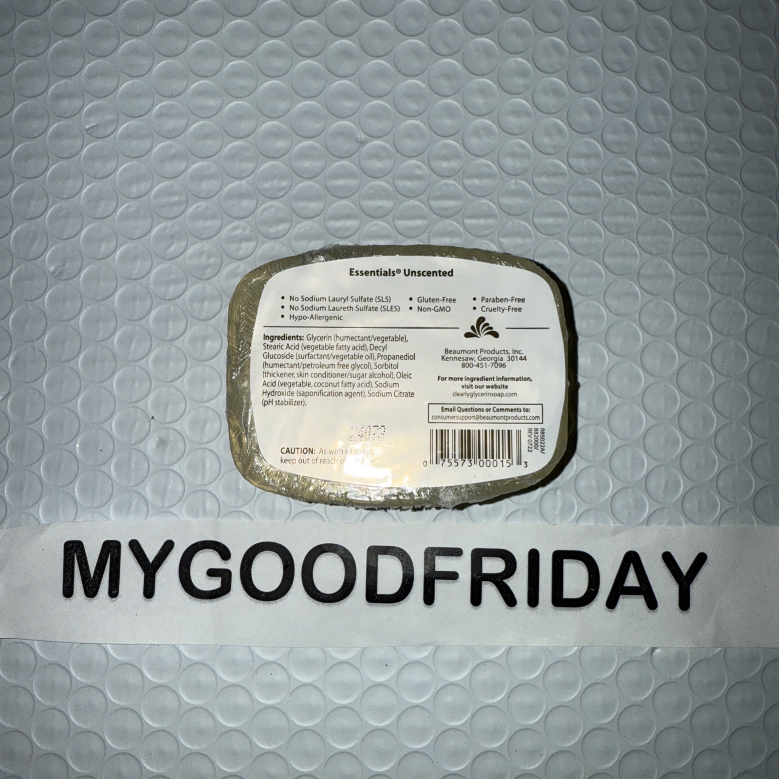 Clearly Natural Glycerin Bar Soap Unscented 1 Each 4 Oz