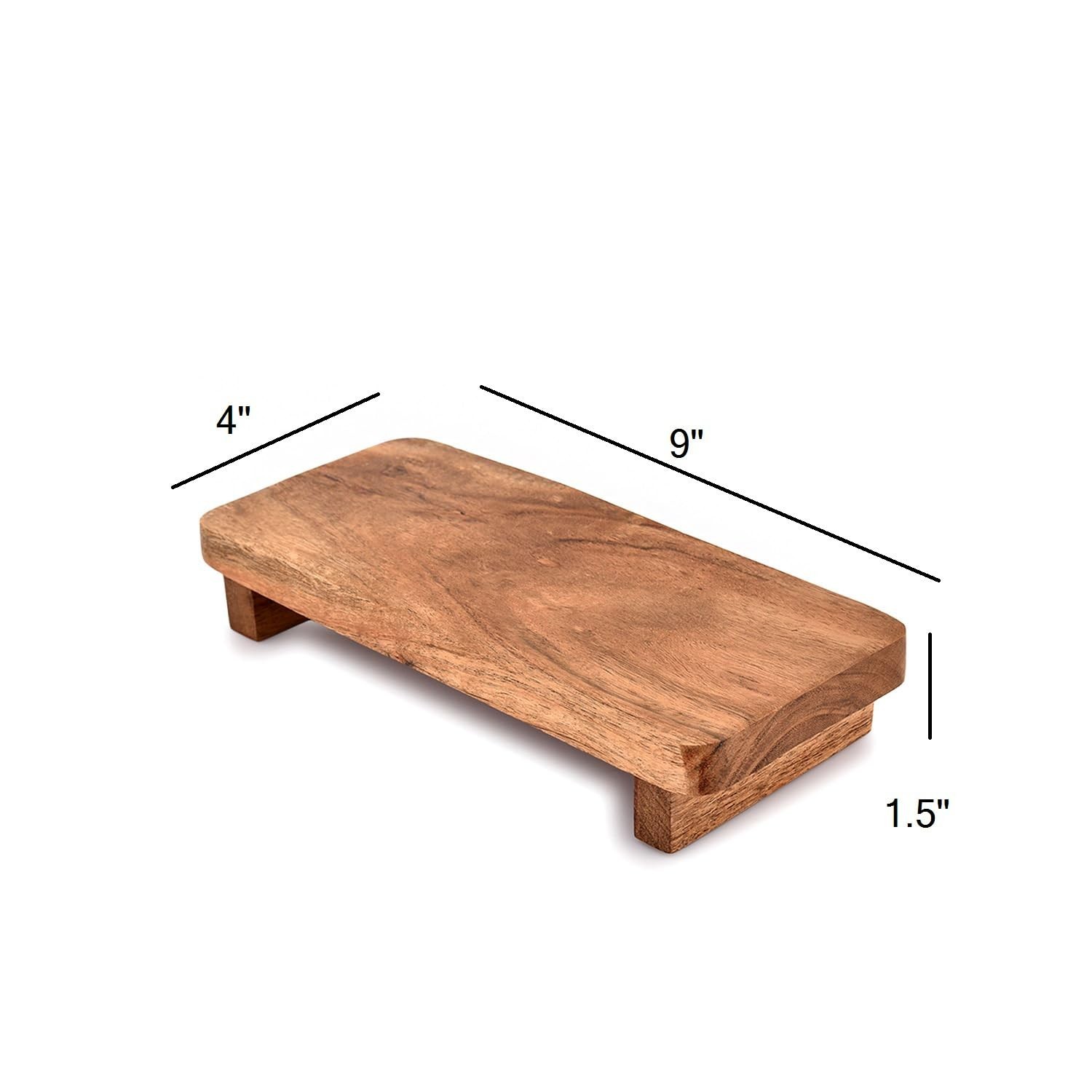 EDHAS Soapdish Acacia Wood Decorative Soap Dispenser Tray for Display Rustic …