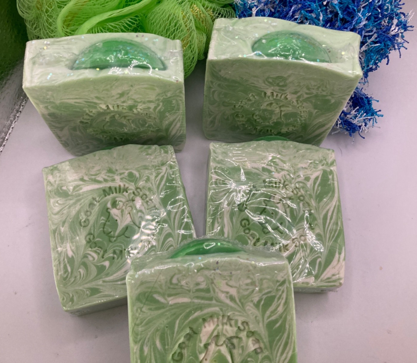 Homemade Margarita Lime Raw Goat Milk Soap Lot 5 Bars