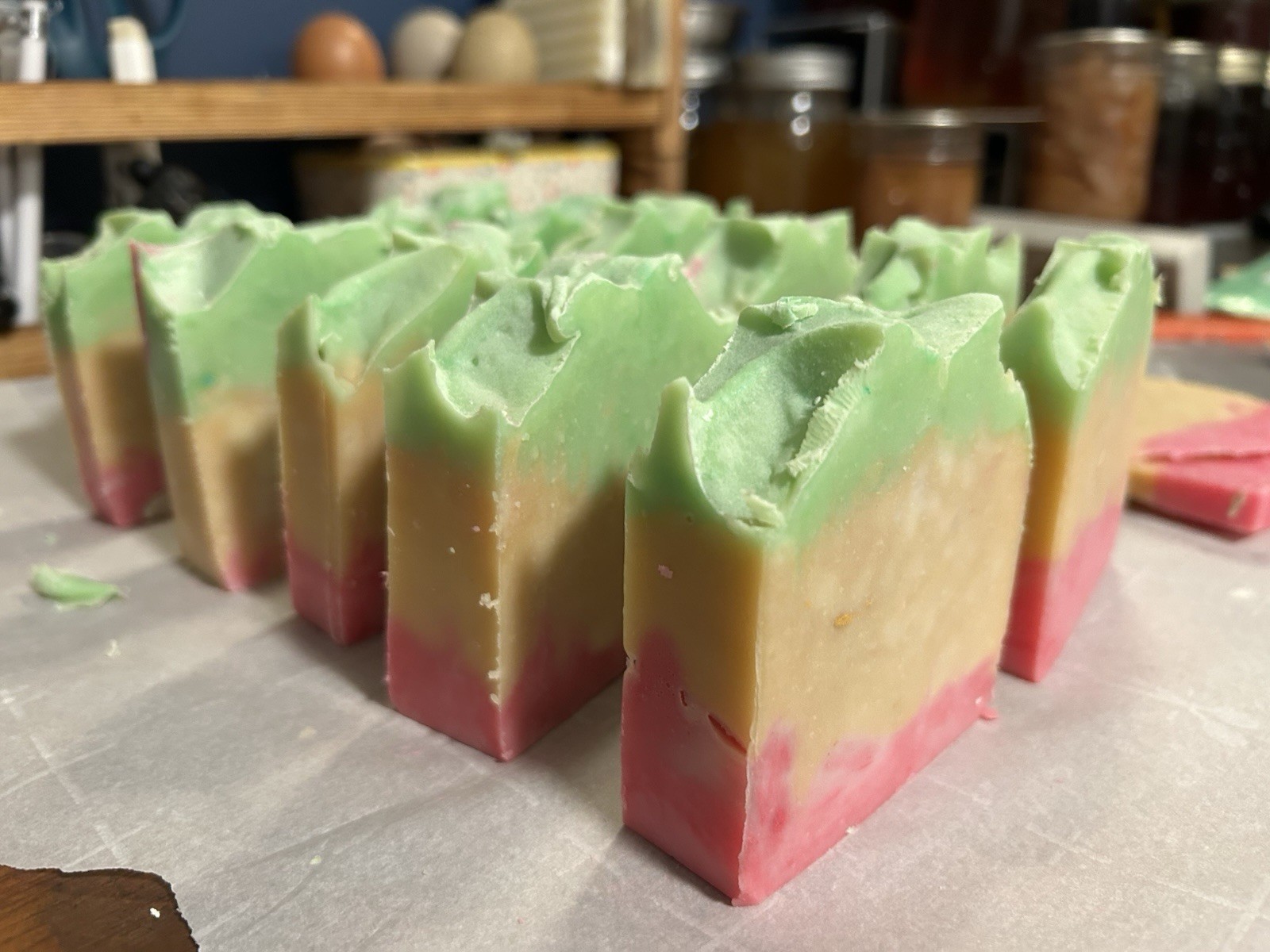 All Natural Homemade Soap Coconut Oil Olive Oil Shea Butter White Pineapple Soap