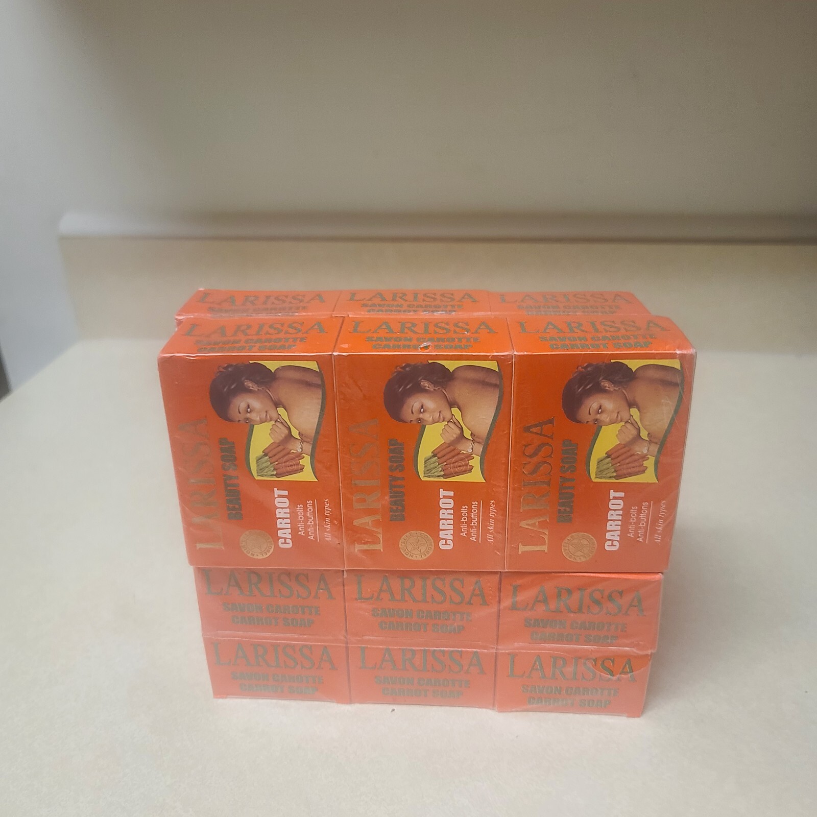 Larissa Lightening Brightening Carrot Beauty Soap All Skin Types Pack of 6