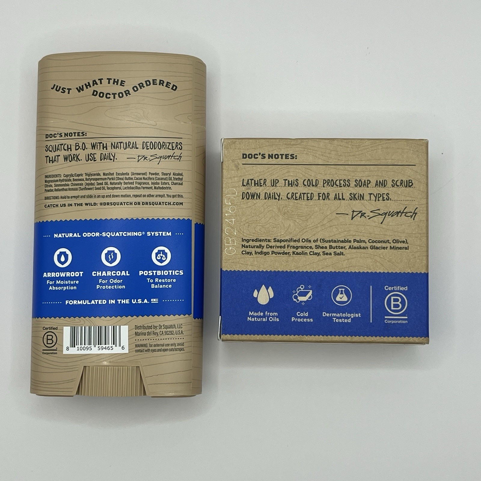 Dr. Squatch Fresh Falls Bundle 5oz Soap & 2.65oz Deodorant All Natural BRAND NEW