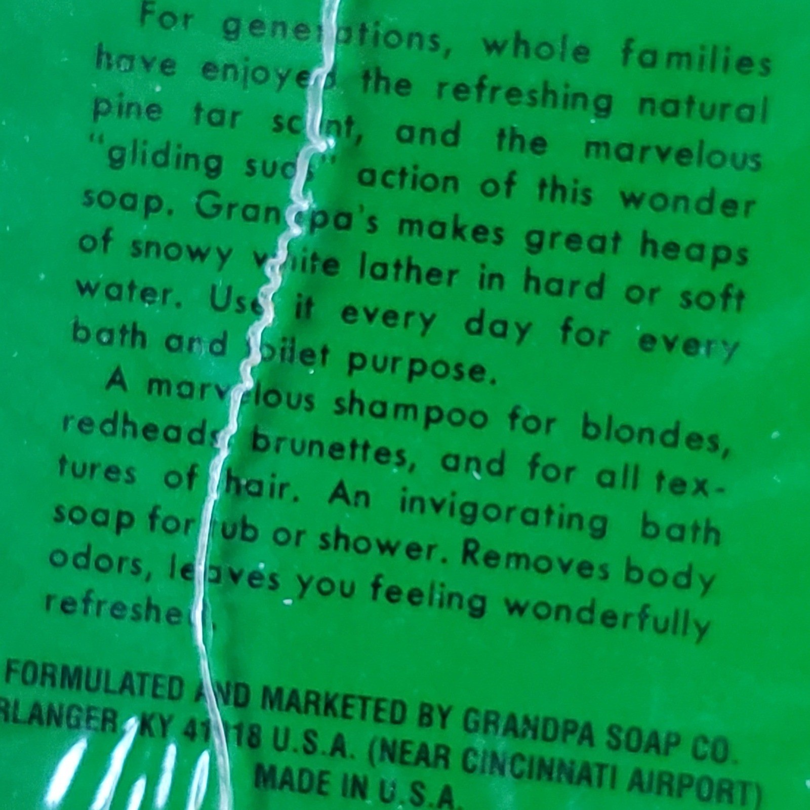 Vtg Grandpa’s Wonder Pine Tar Toilet Soap Sealed Bundle Large Bath Size 4.25oz