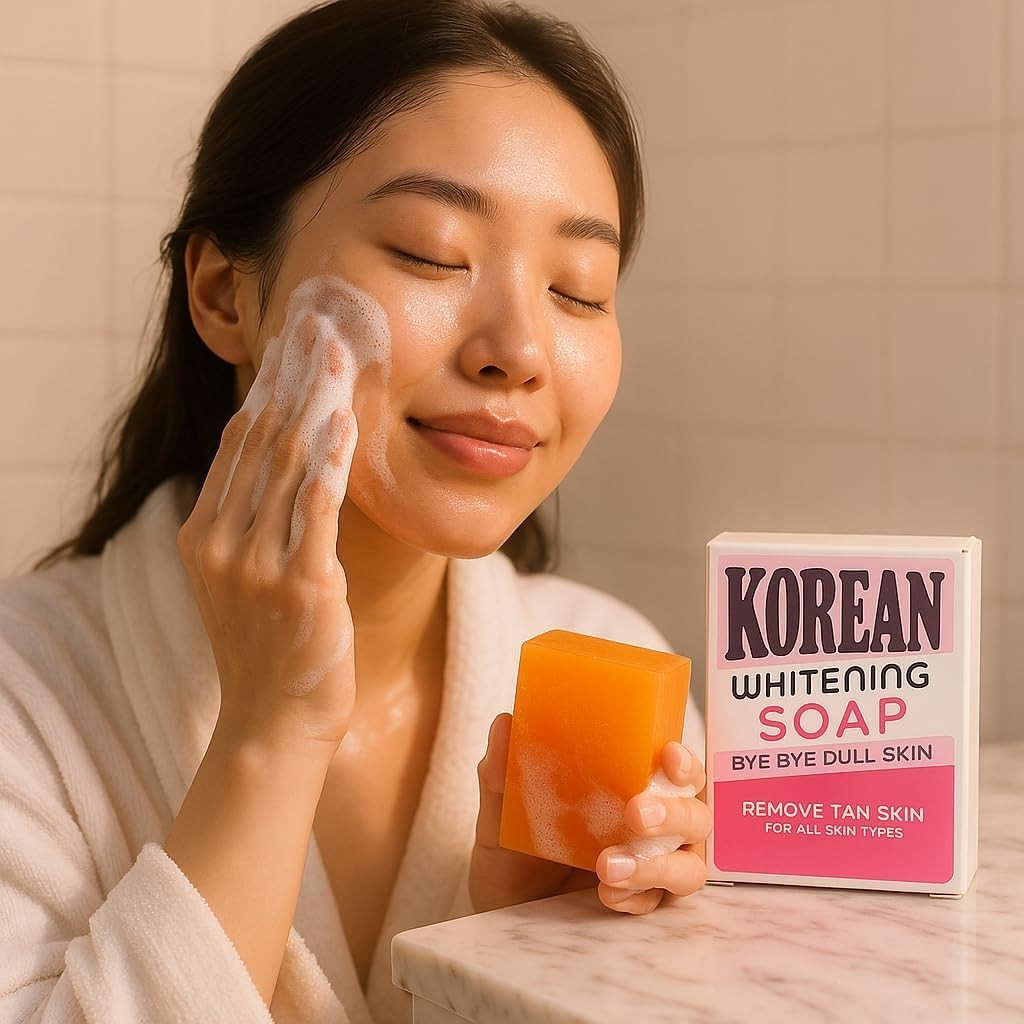 Korean Whitening Soap – Bye Bye Dull Skin, Remove Tanning, Brightening Face & Bo