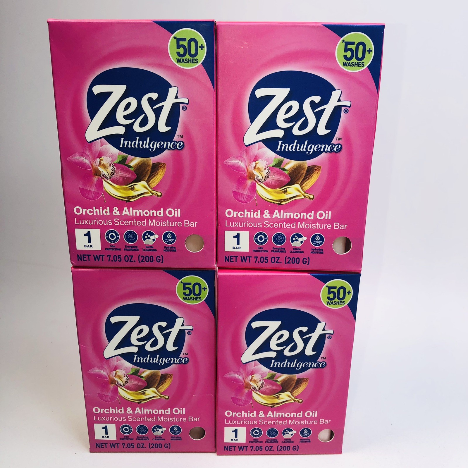 5 ZEST Bar Soap Moisturizing Lush Orchid & Almond Oil Large Bars 7.05oz