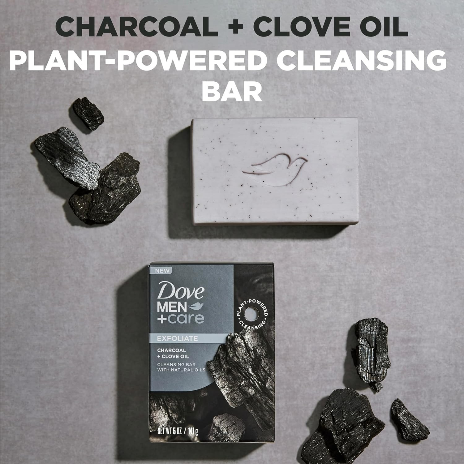 Dove Men Care Charcoal Clove Oil Cleansing Bar 4 Ounce Pack of 4