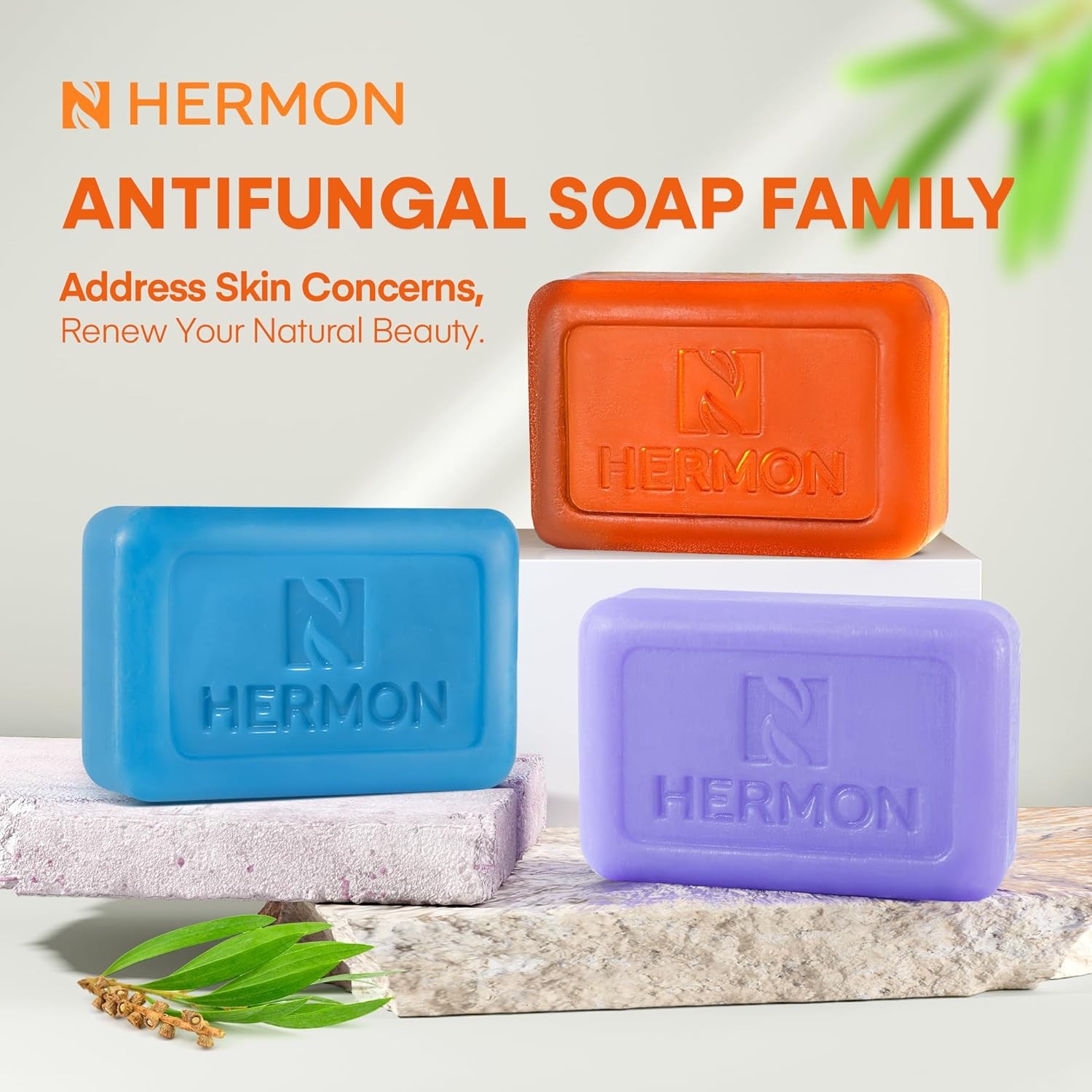 Hermon Antifungal Soap with Persimmon Extract: Antifungal Treatment for Ringw…
