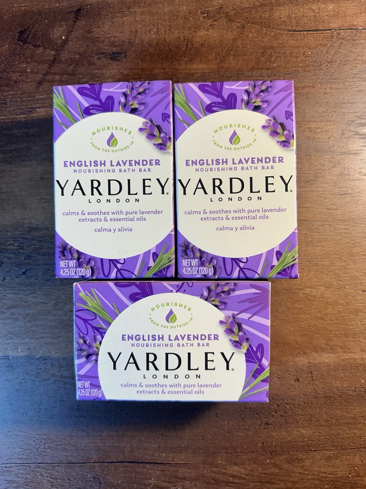 Yardley London English Lavender Nourishing Bath Soap Bar 3 Bars 4.25 Oz Each