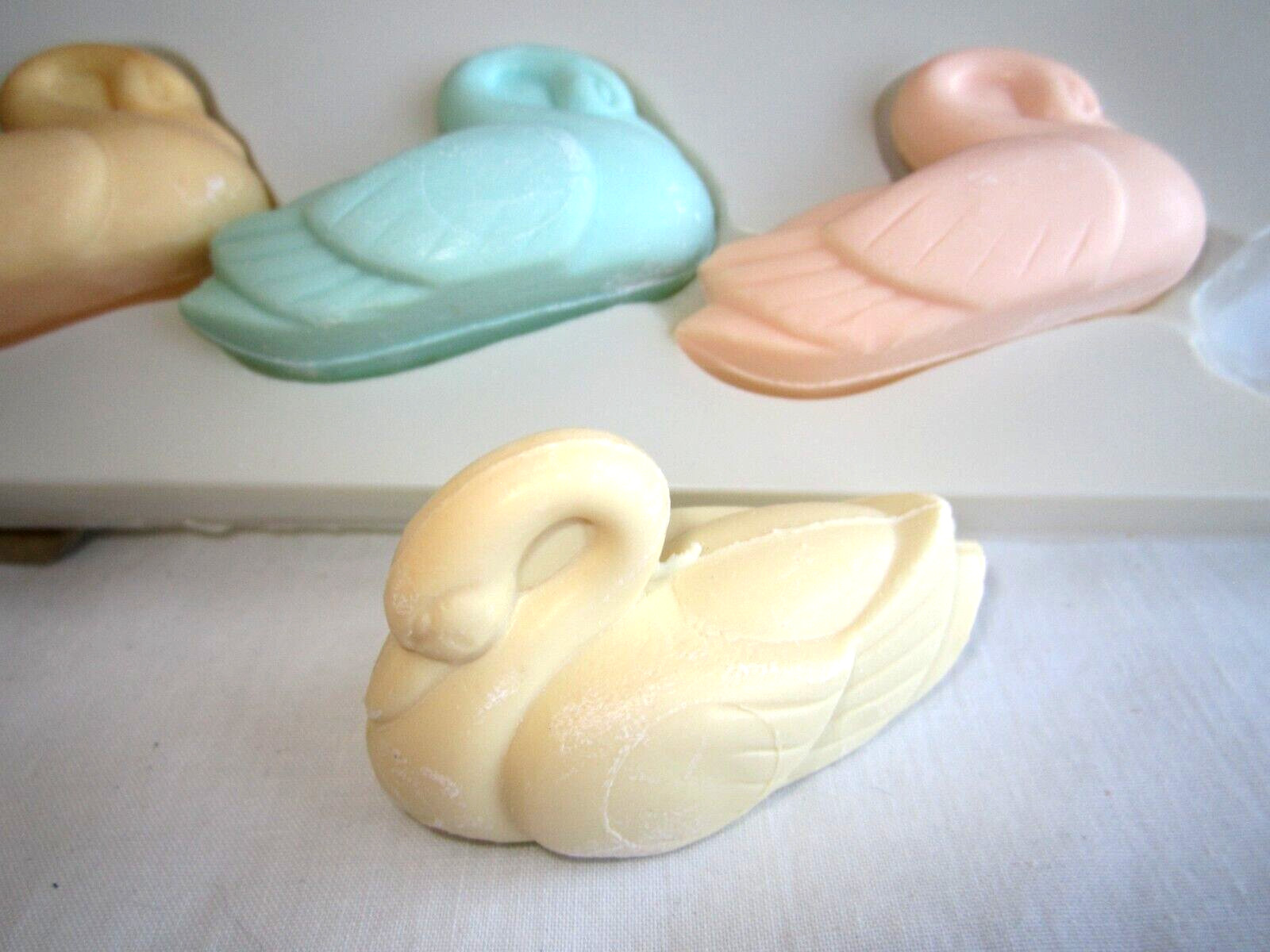 Vintage perfumed guest soaps multi colors set of 19 Swans Shells Floral Roses