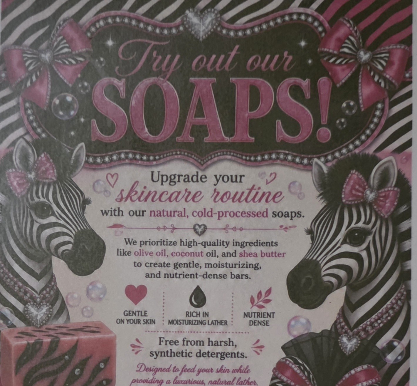 Handmade Moisturizing soap bar. Lot of 3 Monkey Farts Moisturizing Soap Bar