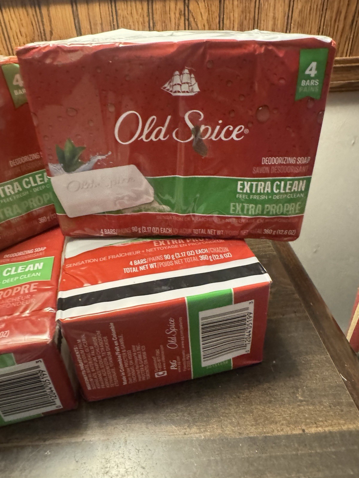 16 BARS-LOT OF 4 Packs-Old Spice Deodorizing Bar Soap Extra Clean Fresh 3.17oz