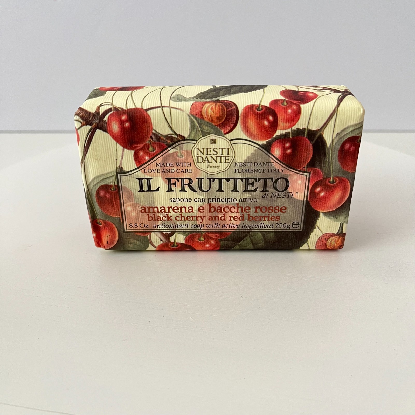 Nesti Dante Soap Bar IL Frutteto Antioxidant Black Cherry & Red Berries 8.8oz