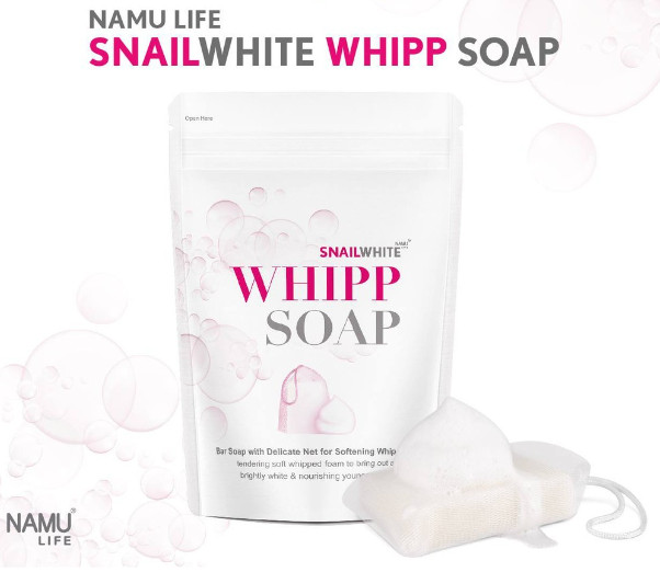 4X Snail White Whipp Soap Bar Namu Life Foam Delicate Softening 100g.