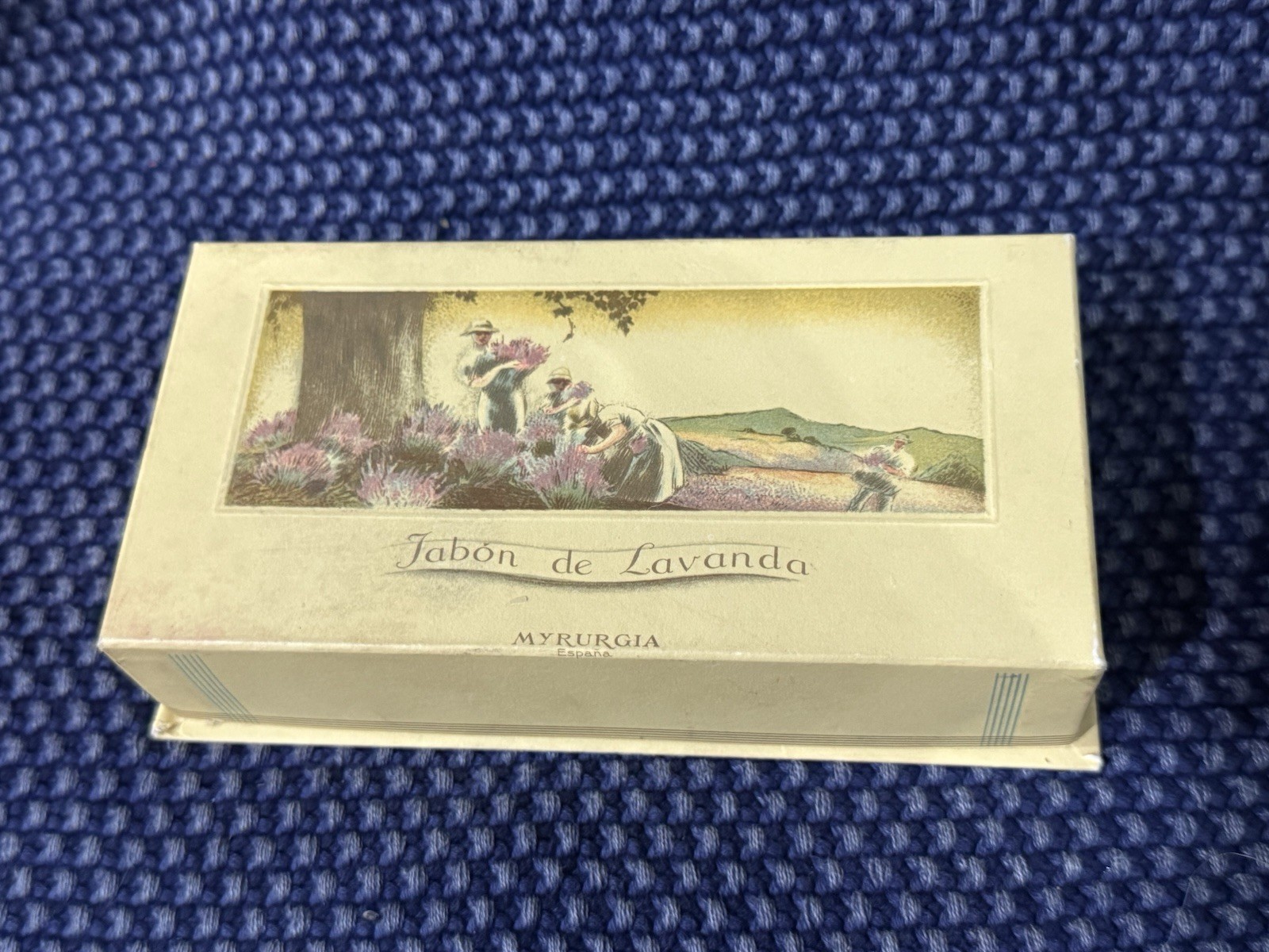 Jabon De Lavanda Myrurgia Espana Soap Lot of 2 Vintage From Spain Empty Bottle