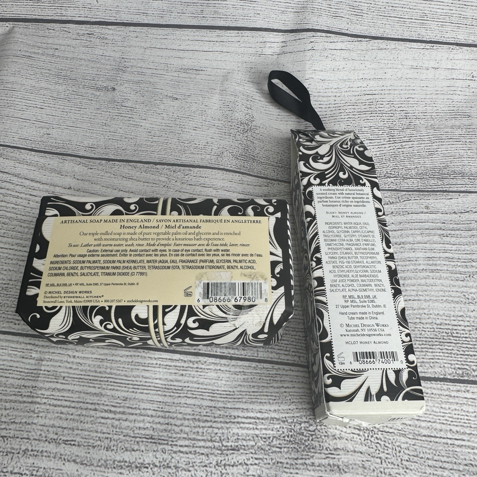 Michel Design Works Honey Almond Shea Butter Bar Soap And hand Cream New