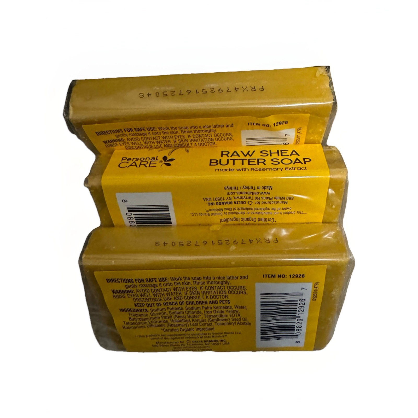 Personal Care Raw Shea Butter Bar Soap, ( Pack Of 3) 4oz