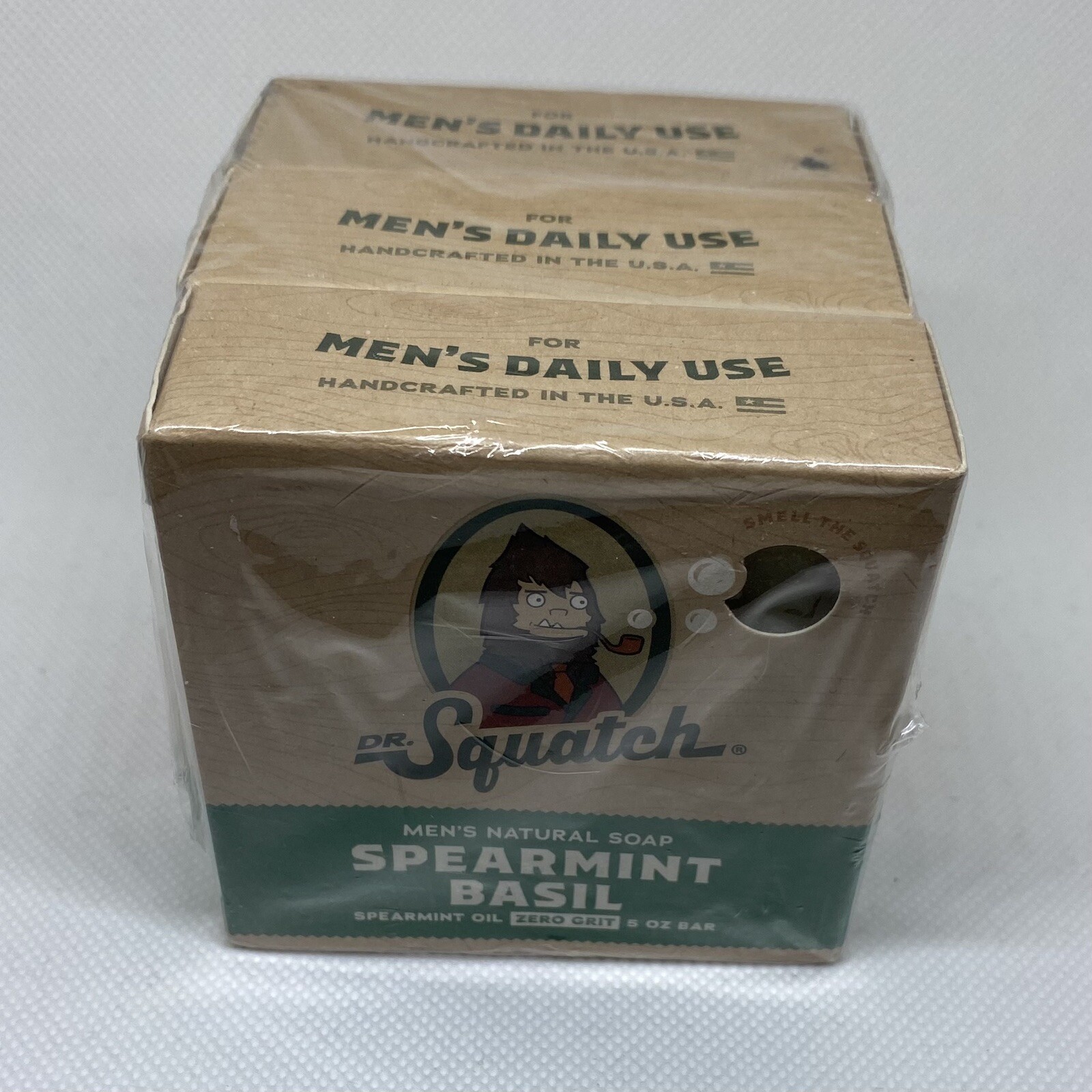 Dr. Squatch Set Of 3 Men’s Natural Soap Oatmeal & Sand, Cedarwood Oil, Spearmint