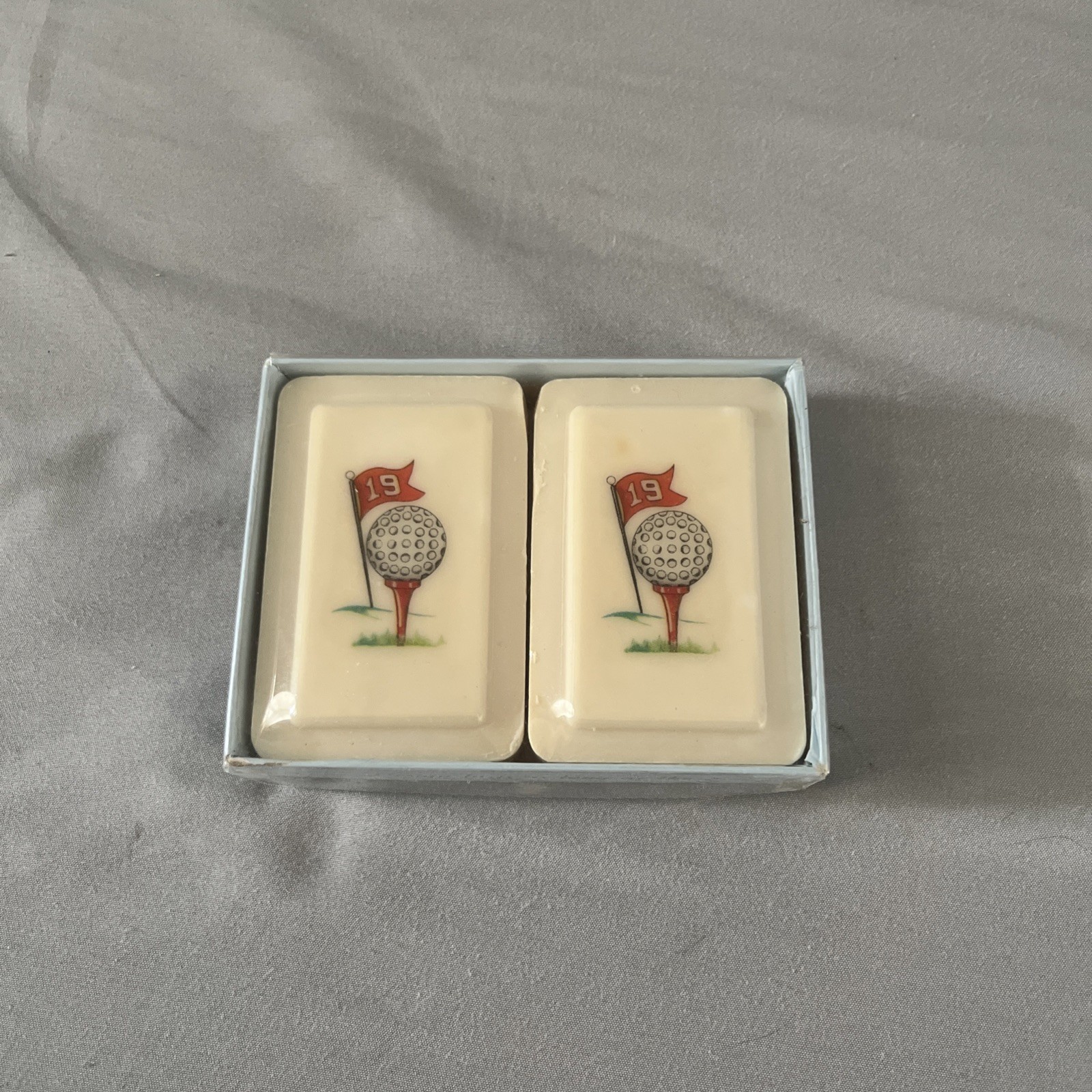 VINTAGE Katherine Gray Soap Hard French Milled Bar Soap Golf Graphic