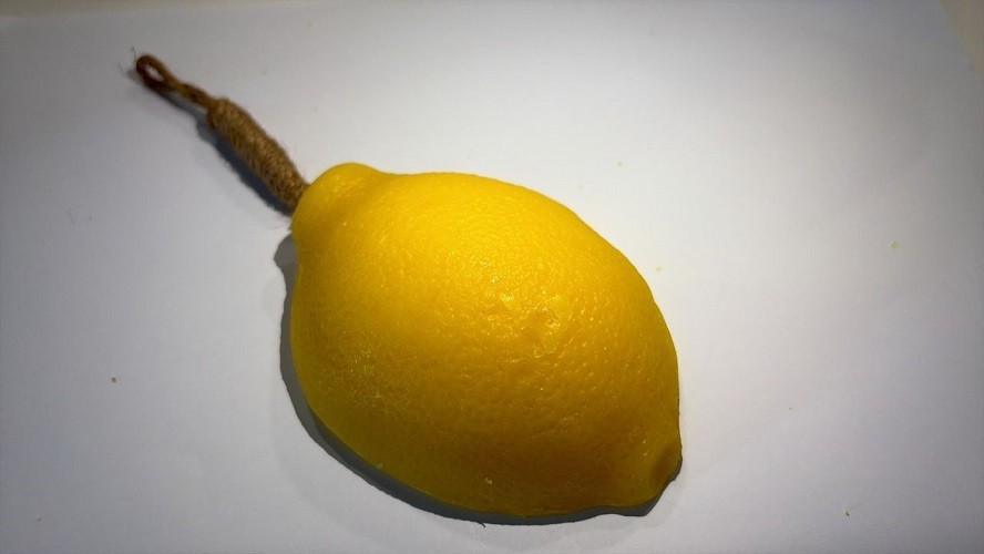 Traditional handmade natural spa soap fruit shape -lemon and pineapple ( 1 set)