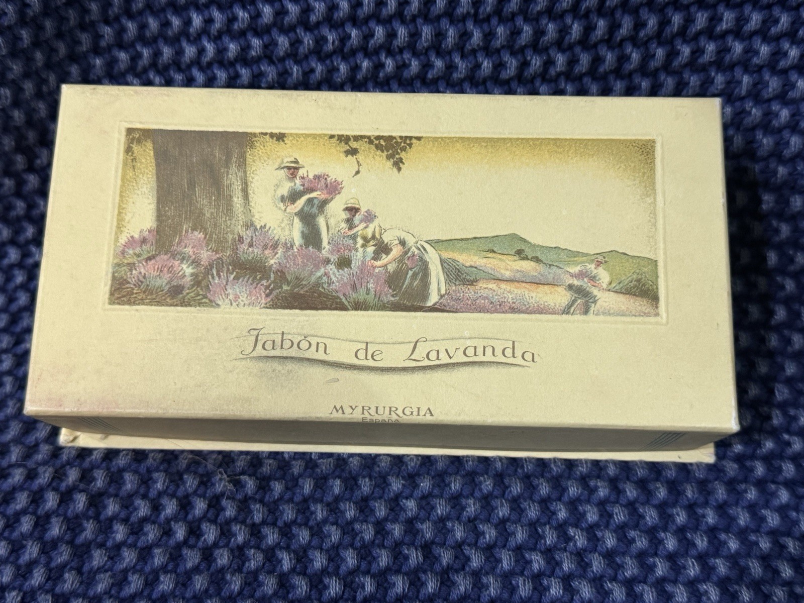 Jabon De Lavanda Myrurgia Espana Soap Lot of 2 Vintage From Spain Empty Bottle