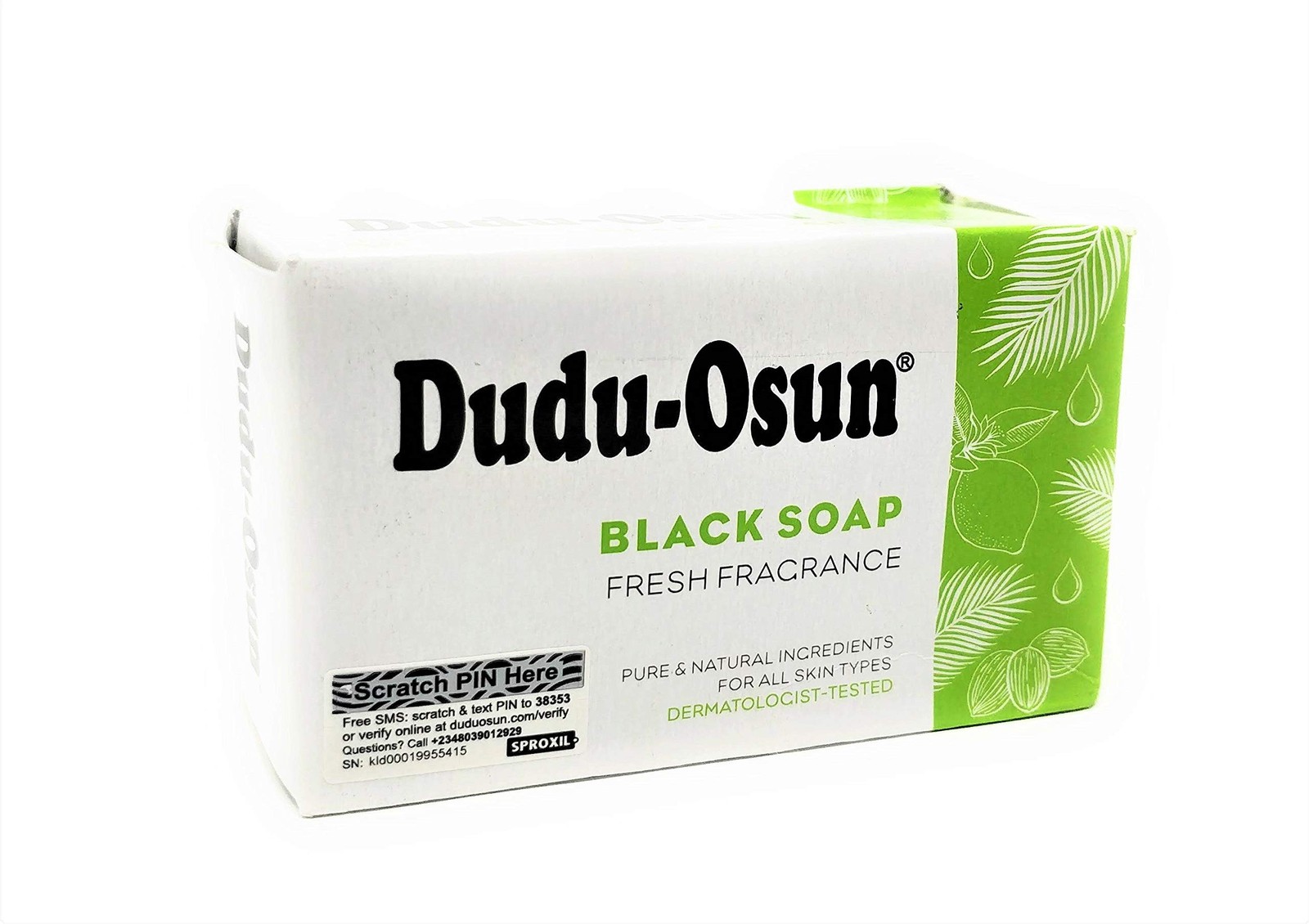 Dudu Osun African Black Soap (24 Bars) 31.5 Ounce (Pack of 4), WHITE,GREEN