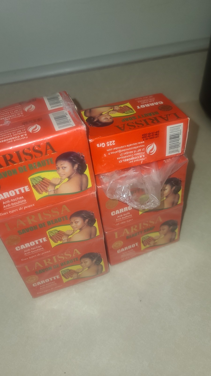Larissa Lightening Brightening Carrot Beauty Soap All Skin Types Pack of 6