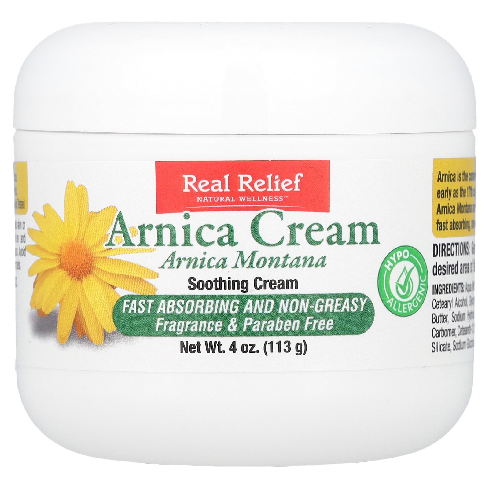 Arnica Cream, Fragrance Free , 4 oz (113 g)