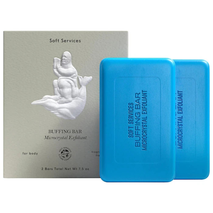 NIB 100%Authentic Soft Services Buffing Bar Exfoliating Body Bar (2 pack),7.5 oz