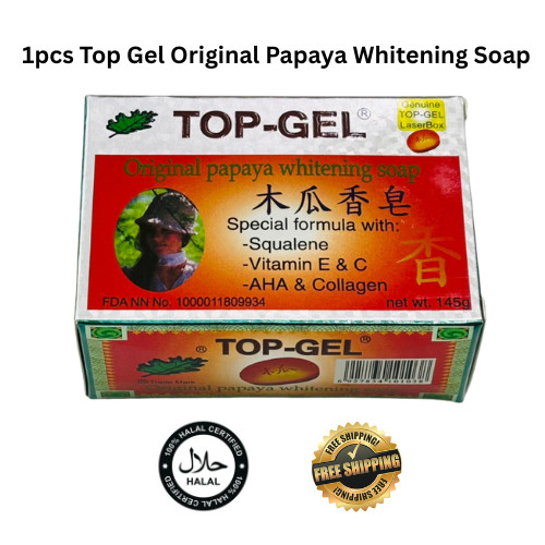 1pcs x 145g Top Gel Original Papaya Whitening Soap- FREE SHIPPING