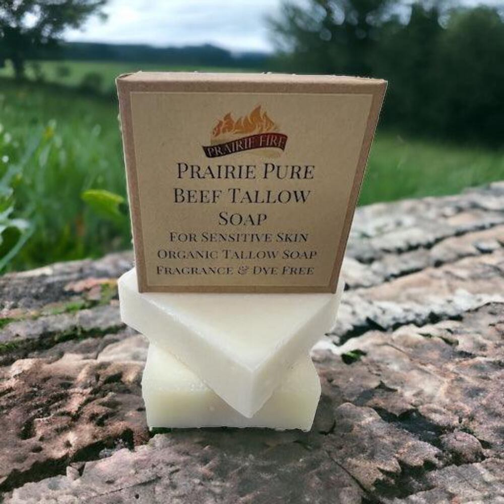 Pure Beef Tallow Soap Bar, (3 Pack) Grass Fed and Finished – Face, Body and Hair