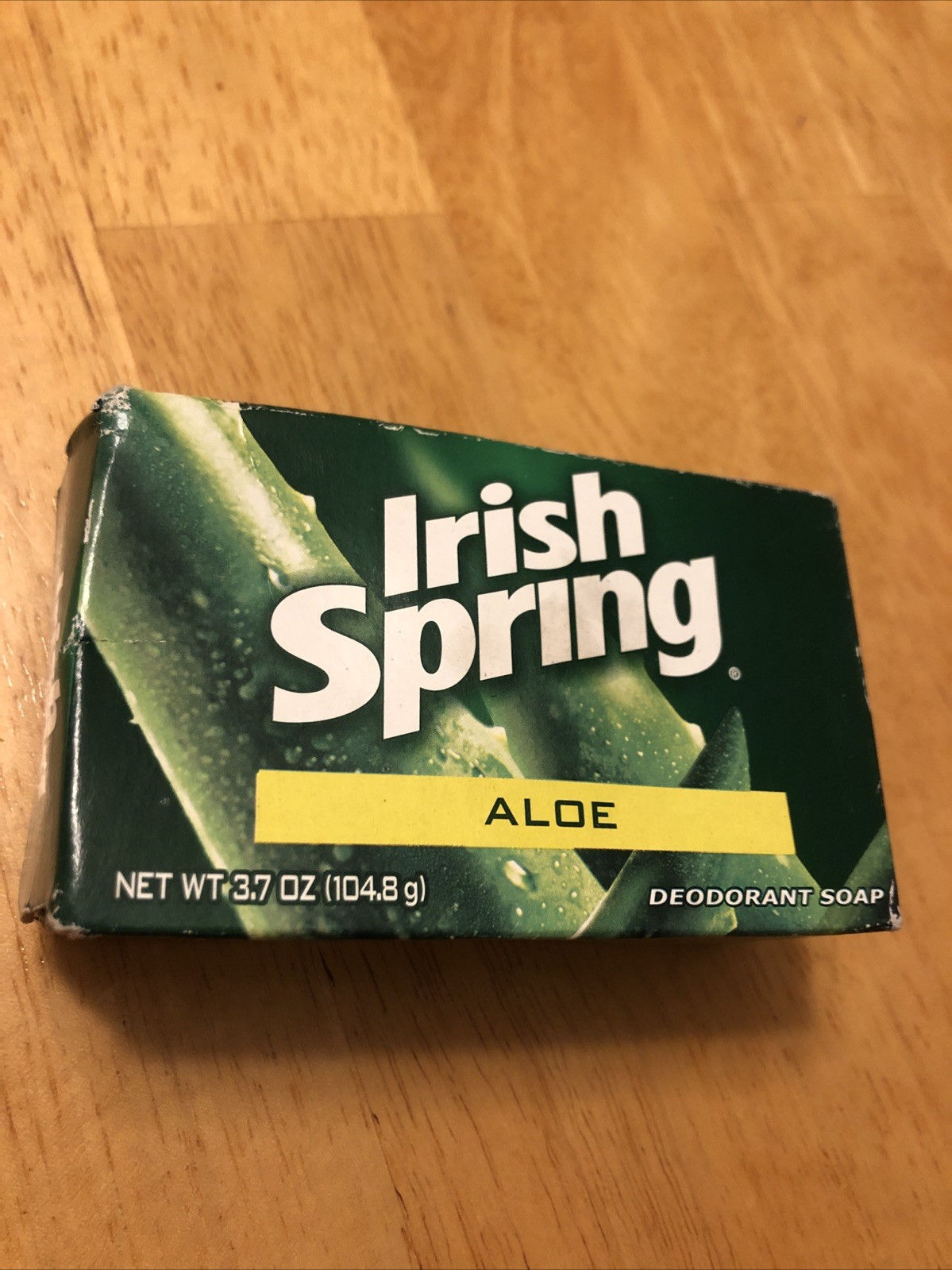 Irish Spring Aloe Deodorant Soap – 3.7 oz New NIB *Box Has Been Scrunched* Qty 1