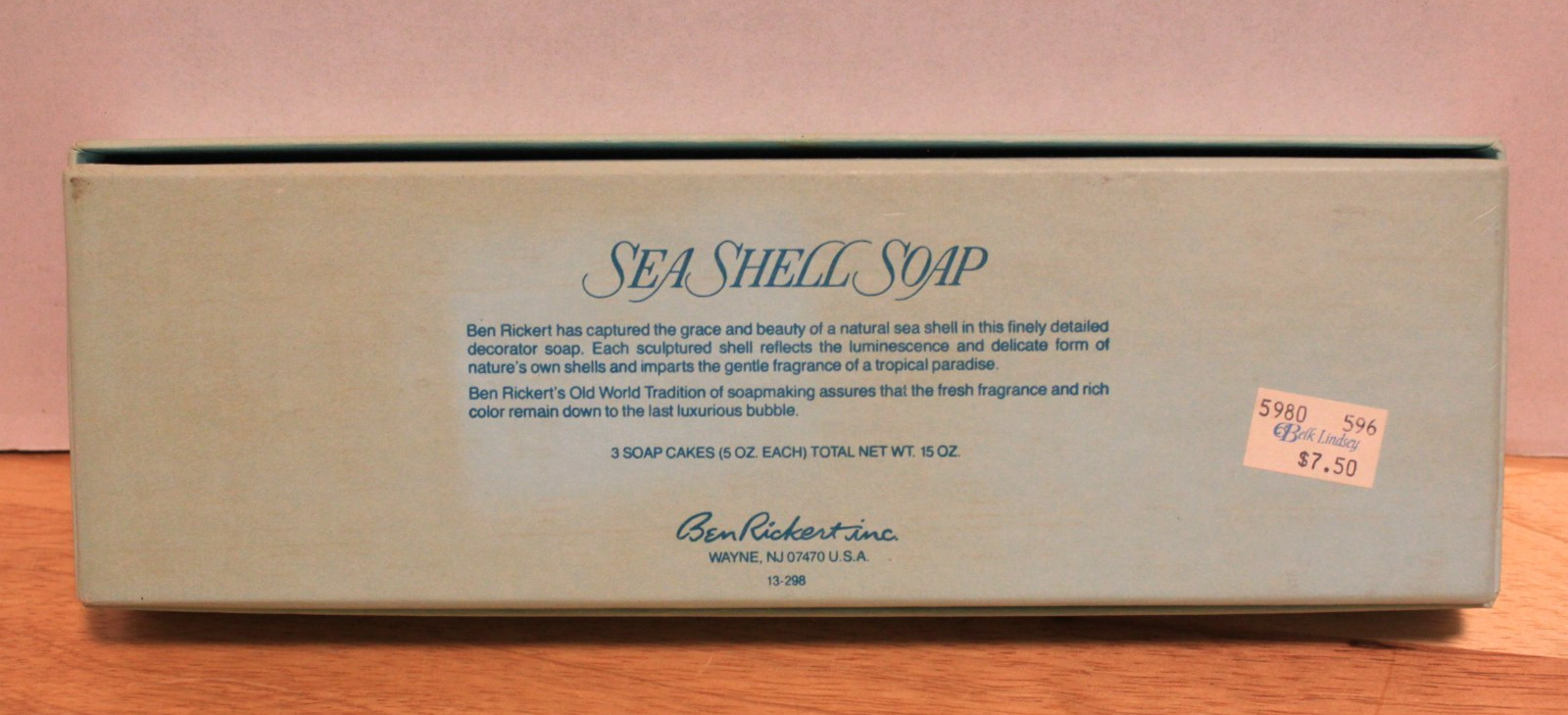 Ben Rickert Soaps Large Seashell Soap Bars Blue-Orange-Pink 6 Pack NEW IN BOX
