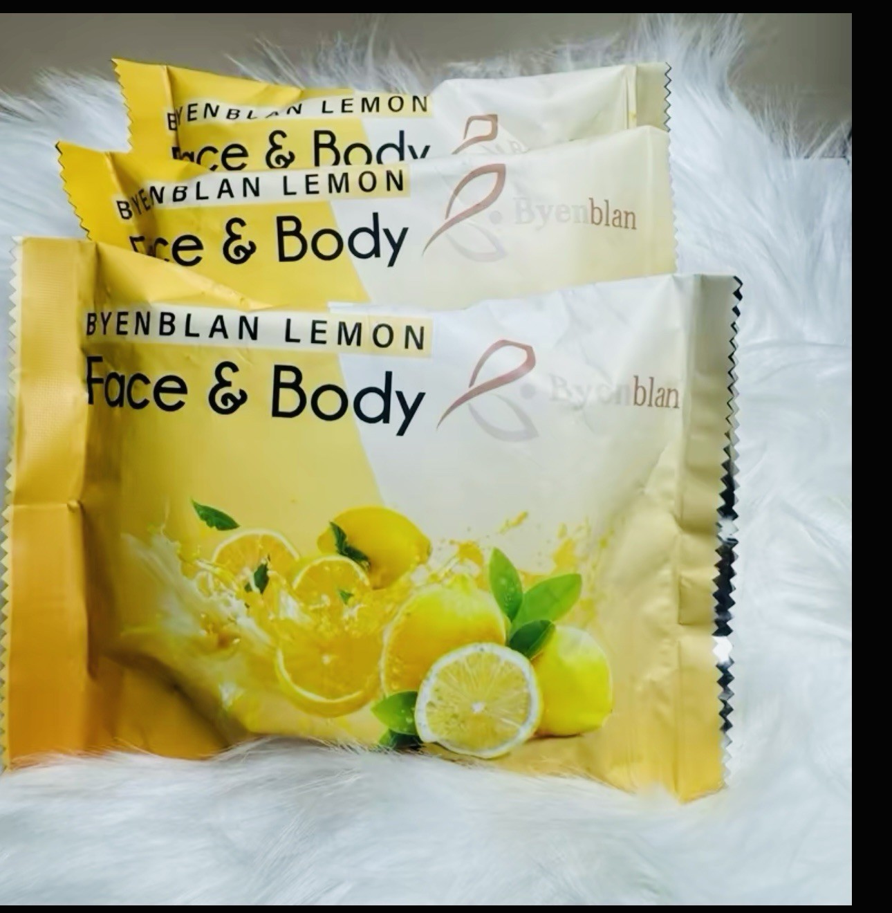 Byenblan Lemon Face & Body Soap 4 oz ( 3 pack)