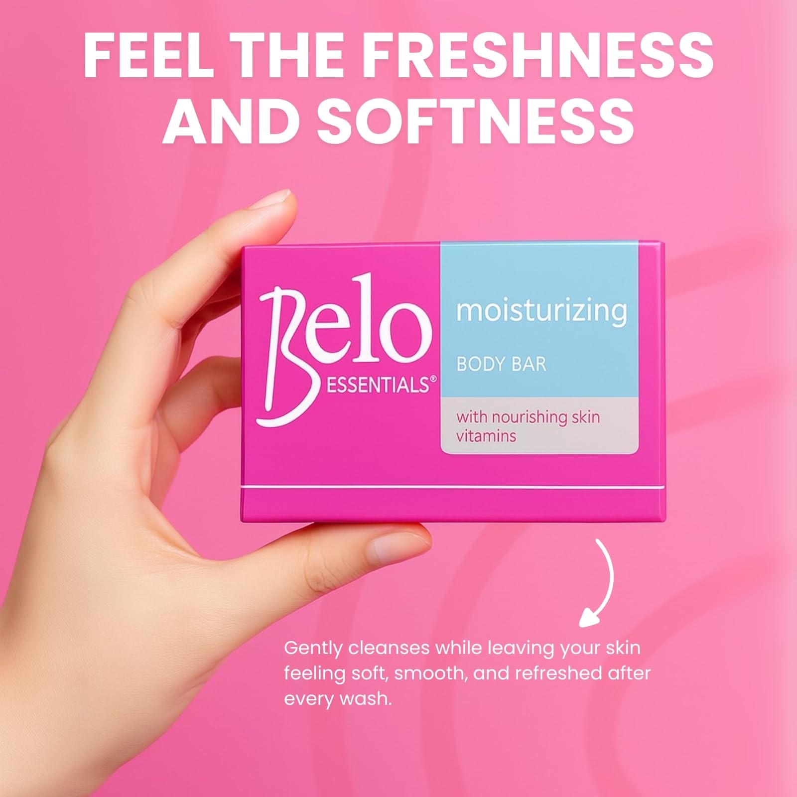 Belo Essentials Moisturizing Body Bar Gentle Cleansing Hydrating Soap 135g