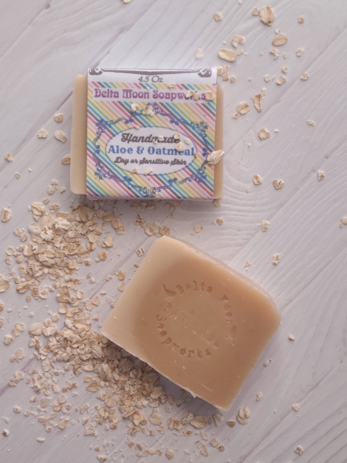 Handmade Fragrance Free Goat Milk Soaps, Shea Butter, Oatmeal, Ships Fast