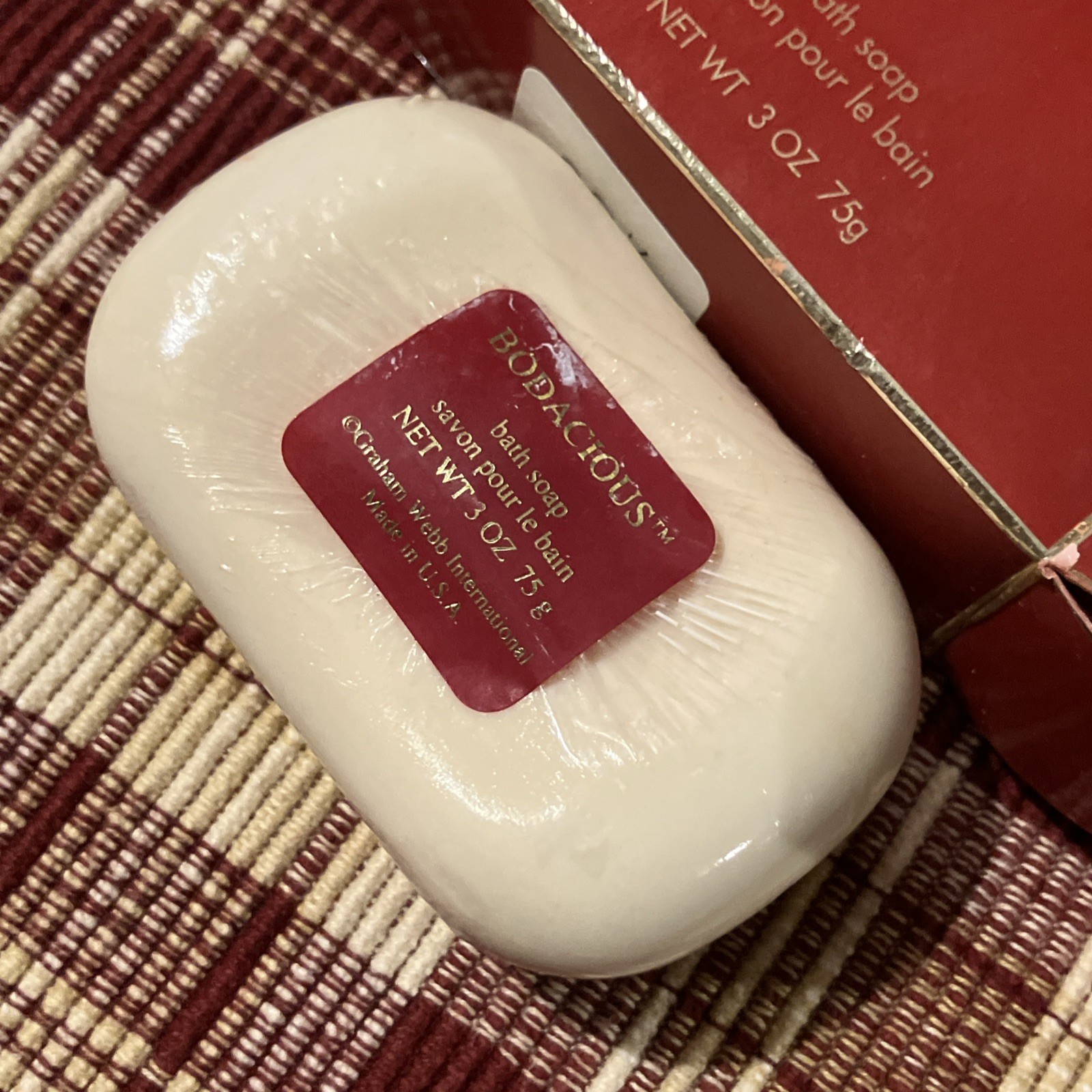 Vtg bodacious 1995 Bath Soap savon pour le bain Made In USA Still Wrapped