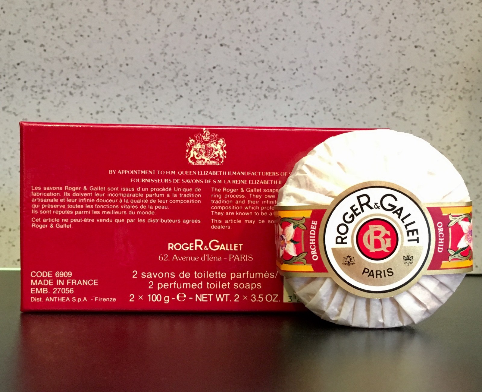Roger & Gallet Orchidee Perfumed Soaps (2 x 3.5 oz / 100 g) New In Box Vintage